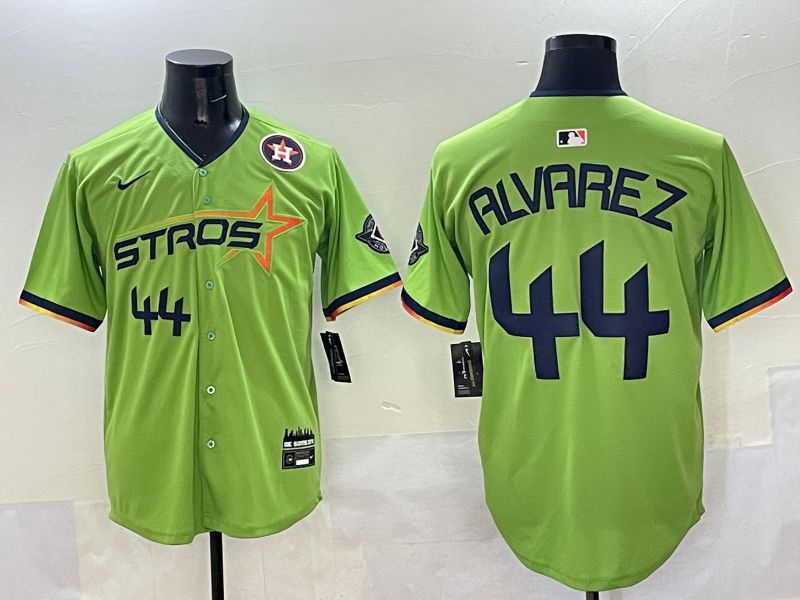 Men Houston Astros #44 Alvarez Green three generations Joint Name 2025 Nike MLB Jersey style 6